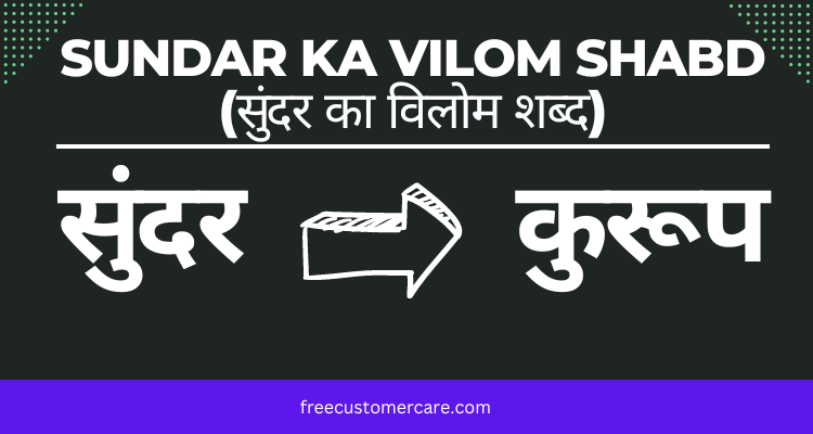 Sundar Ka Vilom Shabd (सुंदर का विलोम शब्द)